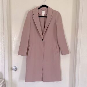 H&M - Women’s Soft Pink Knee Length Trench Coat